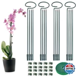 Metal Plant Support Stakes 48" Adjustable Rods Amaryllis Holder Clips Ties 4-PAC. Fixed Price $35.79.
