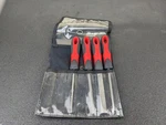 #BO714 Snap On Tools SGFMN106 Red 4PC Soft Grip Handle Miniature File Set. Fixed Price $79.95.