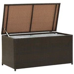 Vidaxl Outdoor Patio Storage Box With Water- Liner, Durable Poly Rattan Construc. Fixed Price $191.99.