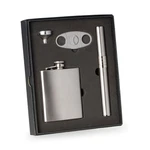 Bey Berk 4 Pieces Stainless Steel Flask Cigar Case & Cutter. Fixed Price $52.95.