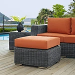 Modway Summon Outdoor Patio Sunbrella Ottoman In Canvas Tuscan. Fixed Price $297.50.