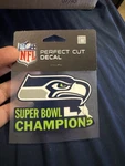 Seattle Seahawks Super Bowl Lx Champions 4X4 Perfect Cut Decal Nfl Wincraft. Fixed Price $7.95.