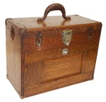 Vintage Union 7 Drawer Wood Tool Chest. Fixed Price $250.00.