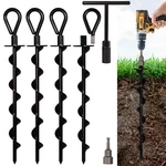 Vasgor 15" Ground Anchors (4PCS) Easy To Use With Drill, Heavy -. Fixed Price $32.83.