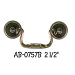 Antiqued Brass Queen Anne Drawer Pull 1/2" Centers Style. Fixed Price $11.41.