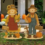 2 Pcs Fall Metal Scarecrow Yard Decoration Thanksgiving Garden Stakes. Fixed Price $35.83.