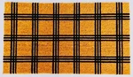 Kaf Home - 17" X 30" Coir Doormat Triple Stripe Grid. Fixed Price $29.86.