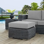 Modway Summon Outdoor Patio Sunbrella Ottoman In Canvas Gray. Fixed Price $189.21.