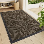 Smiry 47X23" Front Mat Indoor Outdoor Heavy Duty Rubber Dirt Trap Brown. Fixed Price $102.04.