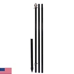 Flags Importer 10FT Aluminum Outdoor Pole With Ground Spike Black. Fixed Price $52.32.