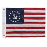 Syii Us Yacht Ensign Sewn Boat Flag 12X18 Inch, Embroidery Stars Nauti.... Fixed Price $15.43.
