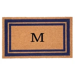 Calloway Mills 18X30" Dark Blue Border Monogram Coir Doormat Letter. Fixed Price $47.10.