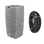 Good Ideas Impressions Riverwalk Gallon Rain Barrel, Dark Granite & 50' Hose. Fixed Price $274.78.
