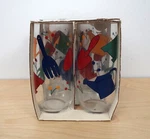 Vtg Luminarc Nos Set Of 4 Gardening Tools Drinking Glass Tumblers Colorful New. Fixed Price $24.00.