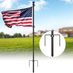 Cogardenshower Heavy Duty Flag Pole Kit 8.5FT Tangle Free Inground Fl.... Fixed Price $41.27.