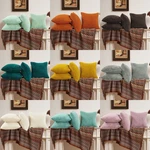 Set Of 4 Throw Pillow Covers 20X20 Sherpa Sandstone Decorative Cushion Cases. Fixed Price $18.99.
