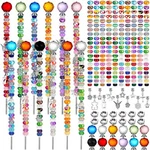 Tigeen 236 Pcs Garden Stakes Diy Fairy Wands W/ Crystal Stoppers & Beads. Fixed Price $51.52.