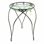 Plastec Elegance Metal Plant Stand With Plastic Saucer, Dark Bronze, 21". Fixed Price $75.55.