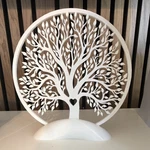 White Tree Sculpture With Carved Nature Design, Modern Style. Fixed Price $23.37.