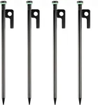4 Pack Tent Heavy Duty Metal Pegs With 10IN Steel Stakes+flu.... Fixed Price $16.43.