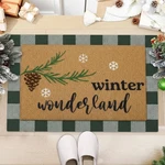 2 Pcs Winter Wonderland Coir Outdoor Welcome Layered Buffa.... Fixed Price $25.27.