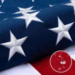 Deluxe Cotton American 5X8 Ft For Outside, Tear Resistant Us Flags High Win. Fixed Price $79.99.