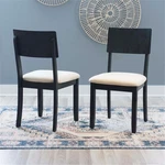 Linon Jordan Wood Set Of Two Dining Chairs Dark Charcoal Gray. Fixed Price $169.92.
