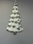 Northlight 5" White & Silver Christmas Tree Glass Ornament. Fixed Price $6.00.