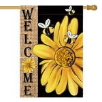 Avoin Colorlife Spring Summer Bee Sunflower House Flag 28X40 Inch Double Side.... Fixed Price $17.86.