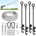 Tinnmao 30 Inch Ground Anchors Heavy Duty Shed Tie Down Kit & Galvanized. Fixed Price $79.14.