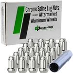 Chrome 7/16-20 Lug Nuts For Aftermarket Wheels Closed End Spline Set Of. Fixed Price $50.00.