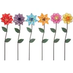 Yeahome Garden Decor For Outside, 6 Pack Flower Stakes Outdoor M.... Fixed Price $25.16.