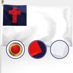 Xifan Premium Embroidered Christian Flag 3X5 Outdoor, Heavy Duty 210D Nylon C.... Fixed Price $26.47.