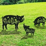 Pig Metal Garden Stakes 3PCS Butterfly And Yard Art Decor For Outdoors. Fixed Price $19.31.