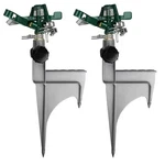 Orbit 2 Pack Metal Impulse Lawn Sprinklers On Step Spike Full Circle Coverage. Fixed Price $24.99.