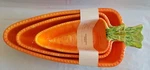 Gardeners Eden Easter Spring Carrot Shape Melamine Serving Bowls Set 3 Nesting. Fixed Price $34.99.