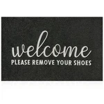 Aazzkang Welcome Mat Outdoor Please Remove Your 28" X 18", Shoes&black. Fixed Price $28.22.