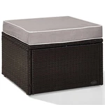 Crosley Palm Harbor Wicker Patio Ottoman In Brown And Gray. Fixed Price $108.82.