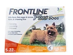 Frontline Plus Flea & Tick Control For Dogs 5 - 22 Lbs. Epa Approved 3 Doses. Fixed Price $27.99.