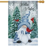 Heyfibro 28X40 Winter Gnome Garden Flag Double Sided Burlap Cardinals Snow. Fixed Price $31.66.