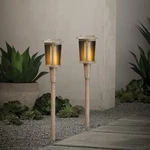 Ambrose Solar 6 Lumens Natural Oak Integrated Led Flicker Flame Torch Path Light. Fixed Price $47.16.