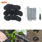 201 Pack Galvanized Garden Stakes Landscape Staples With Gasket Washer Caps 6". Fixed Price $33.32.