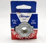 New Chicago Die Cast Pulley 1-3/4" 1/2" Bore 175-A For Belts. Fixed Price $14.29.