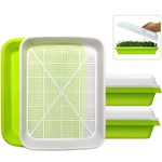 Sunpro 2-PACK Seed 13.2*9.8*3(L*W*H), Natural Green Tray With Clear Lids. Fixed Price $31.18.