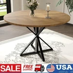 47" Round Dining Table For 4,KITCHEN Room Circle Dinner Pedestal Us. Fixed Price $135.99.