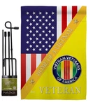Vietnam Military Garden Flag Set W/ Stand - Armed Forces Service 13"X18.5". Fixed Price $48.36.