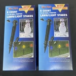 Lot Of 2 Titan Boxes Pro Commercial Grade (6 Per Box) Lawn Light Stakes Xmas. Fixed Price $10.50.