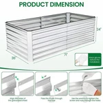 Outdoor Raised Garden Bed 71"X36"X24" Planters Grow Box Flower Metal Kits. Fixed Price $86.99.