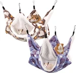 2PC Small Pet Cage Hammock Hamster Ferret Hanging Tunnel Soft Warm House. Fixed Price $9.49.