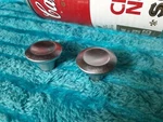 2 Small Vintage 50'S Mid Century Brushed Steel 7/8 In. Round Knob Pulls Japan. Fixed Price $8.00.